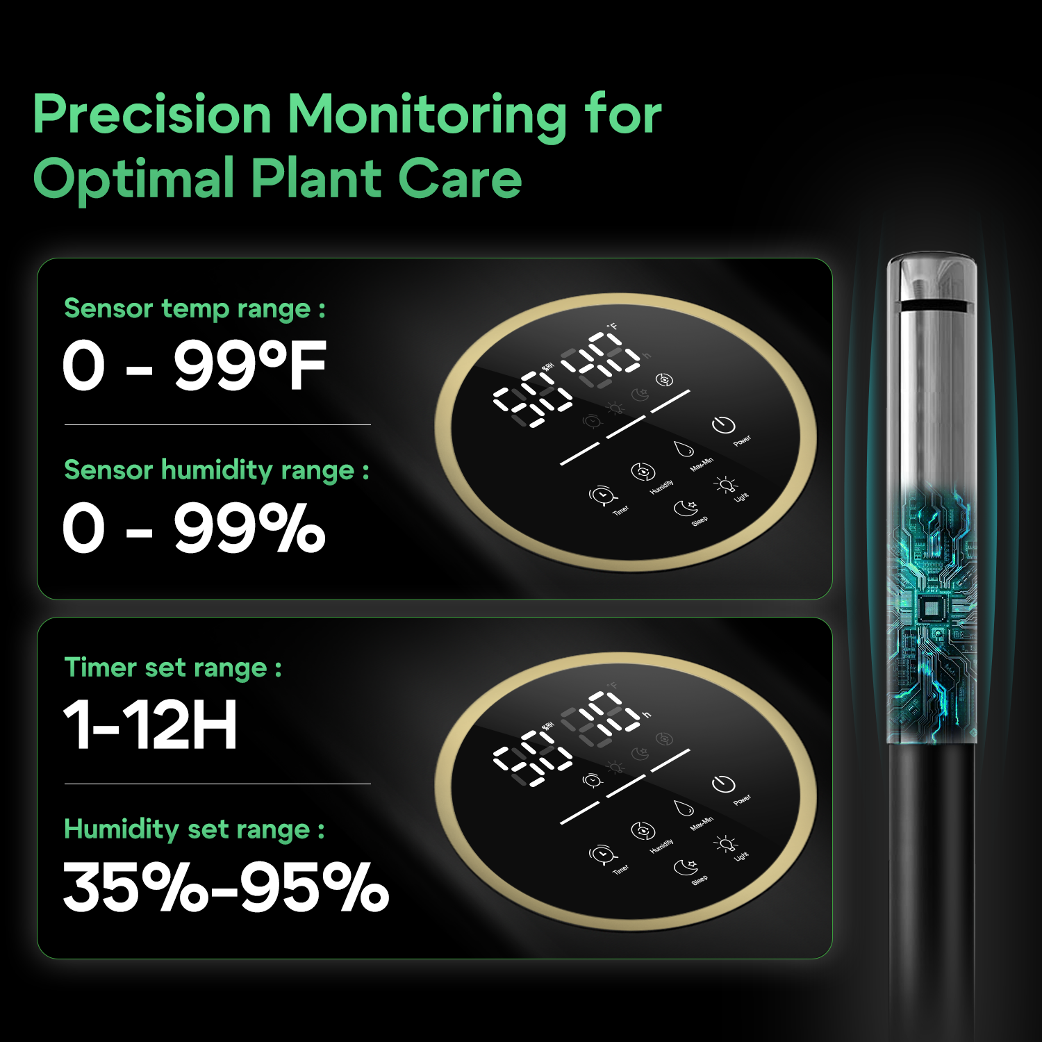 Humidifiers for Plants, 2.1Gal/8L Plant Humidifier Indoor with Precise Temp&Humidity Probe - Image 3