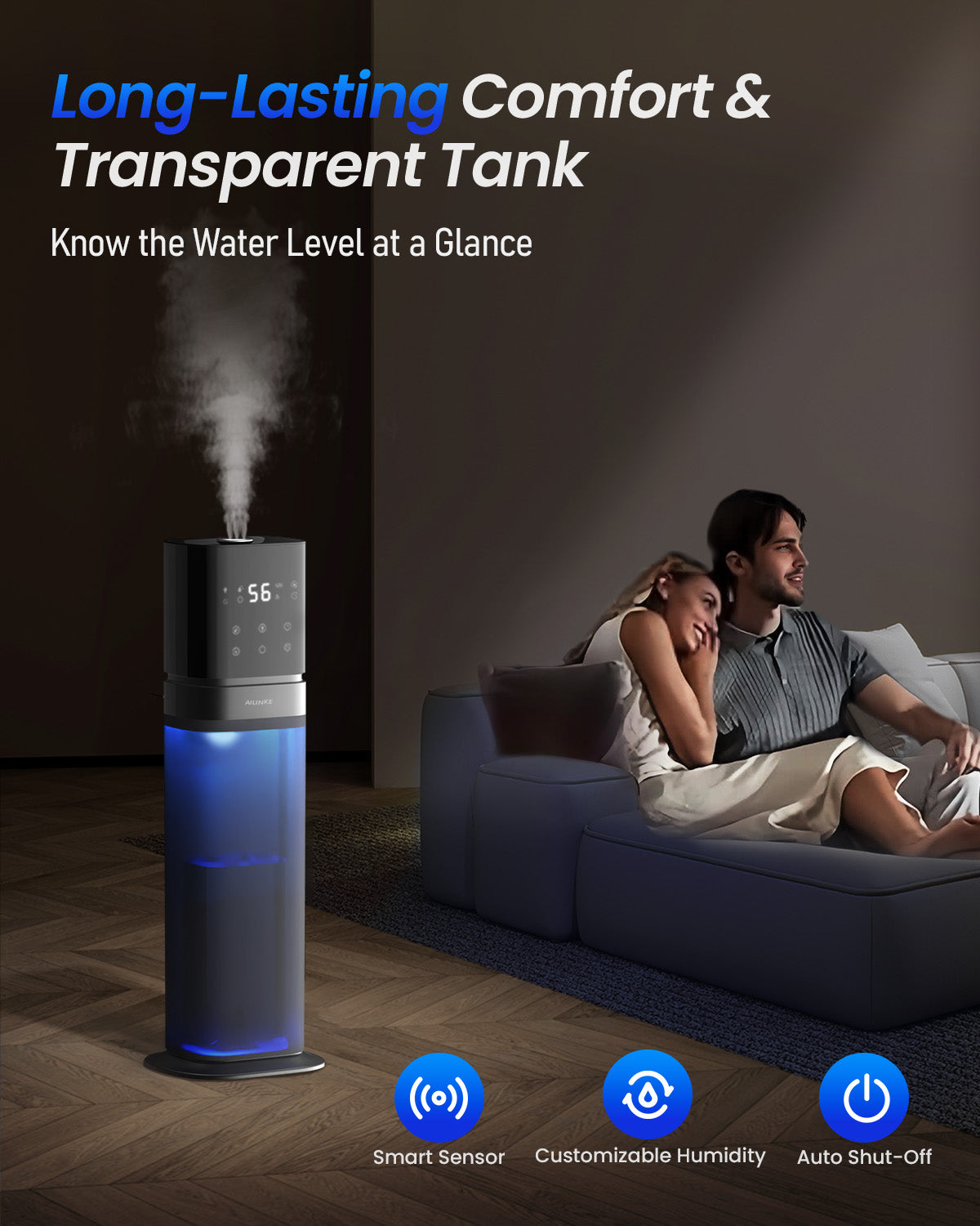 Smart Humidifier Large Room, 2.1Gal/8L - Image 6