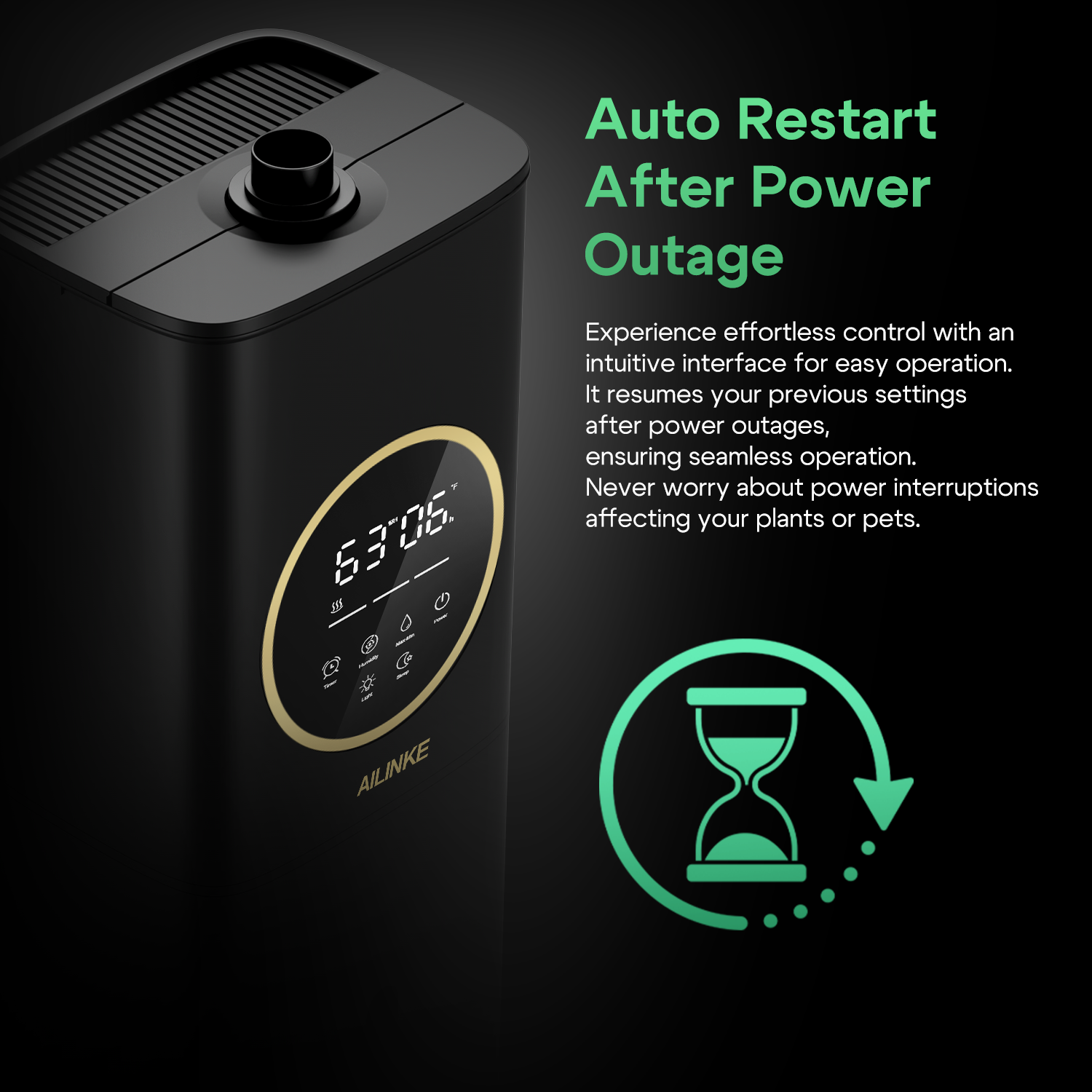 Humidifiers for Plants, 2.1Gal/8L Plant Humidifier Indoor with Precise Temp&Humidity Probe - Image 5